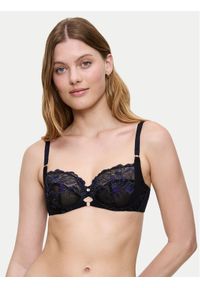 Triumph Biustonosz balkonetka Wild Gardenia Florale 10224879 Czarny. Kolor: czarny. Materiał: lyocell