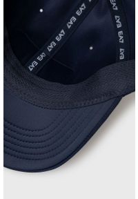 EA7 Emporio Armani czapka kolor granatowy z aplikacją. Kolor: niebieski. Wzór: aplikacja