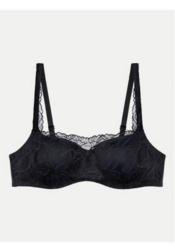 Triumph Biustonosz z fiszbiną Illusion 10219845 Czarny. Kolor: czarny. Materiał: syntetyk