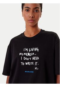 Karl Lagerfeld Jeans T-Shirt A4W17009 Czarny Relaxed Fit. Kolor: czarny. Materiał: bawełna #5