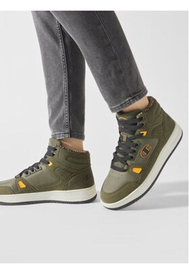 Champion Sneakersy Rebound Mid Winterized Mid Cut Shoe S22131-GS521 Khaki. Kolor: brązowy. Materiał: skóra