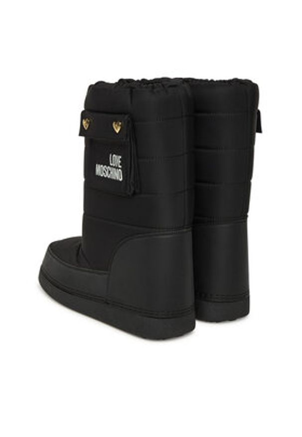 Love Moschino - LOVE MOSCHINO Śniegowce JA24452G0NISL000 Czarny. Kolor: czarny. Materiał: materiał