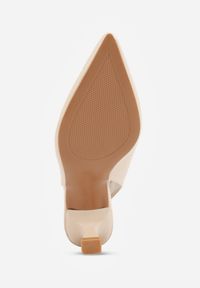 Born2be - Beżowe Czółenka Sandały na Kaczuszce Vices z Odkrytą Piętą Aranire. Okazja: na co dzień. Kolor: beżowy. Sezon: lato. Obcas: na szpilce. Styl: casual, elegancki #7