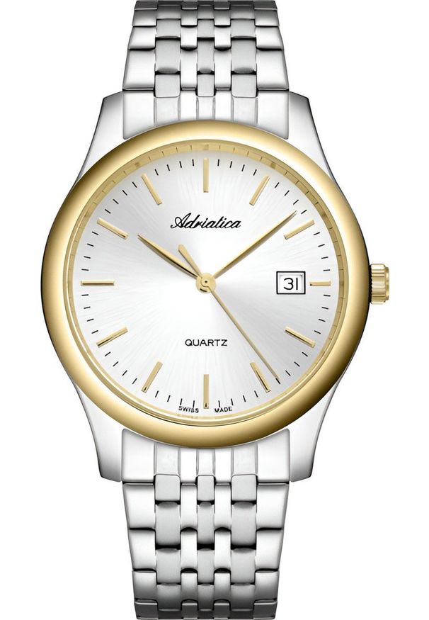 Zegarek Adriatica Zegarek męski Adriatica A1024.2113Q srebrny. Kolor: srebrny