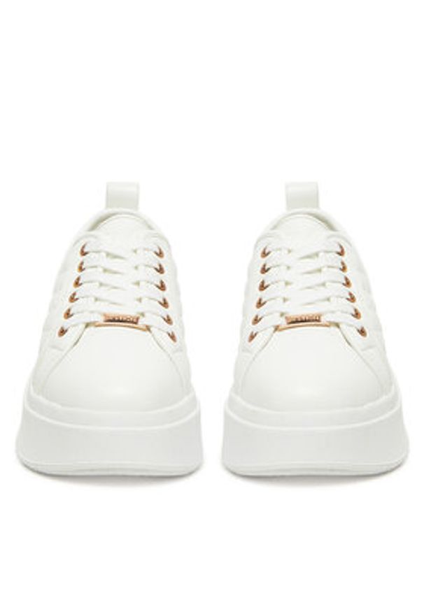 DeeZee Sneakersy AM25237-D Biały. Kolor: biały. Materiał: skóra