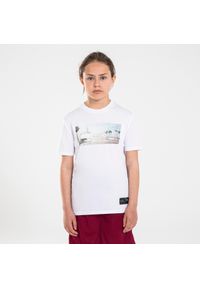 TARMAK - Koszulka do koszykówki dla dzieci Tarmak TS500 Fast. Kolor: biały. Materiał: materiał. Sport: koszykówka #1
