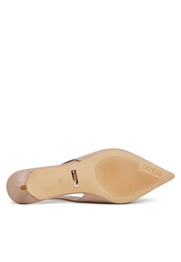 Guess Czółenka FLTJES LEA05 Beżowy. Kolor: beżowy. Materiał: skóra