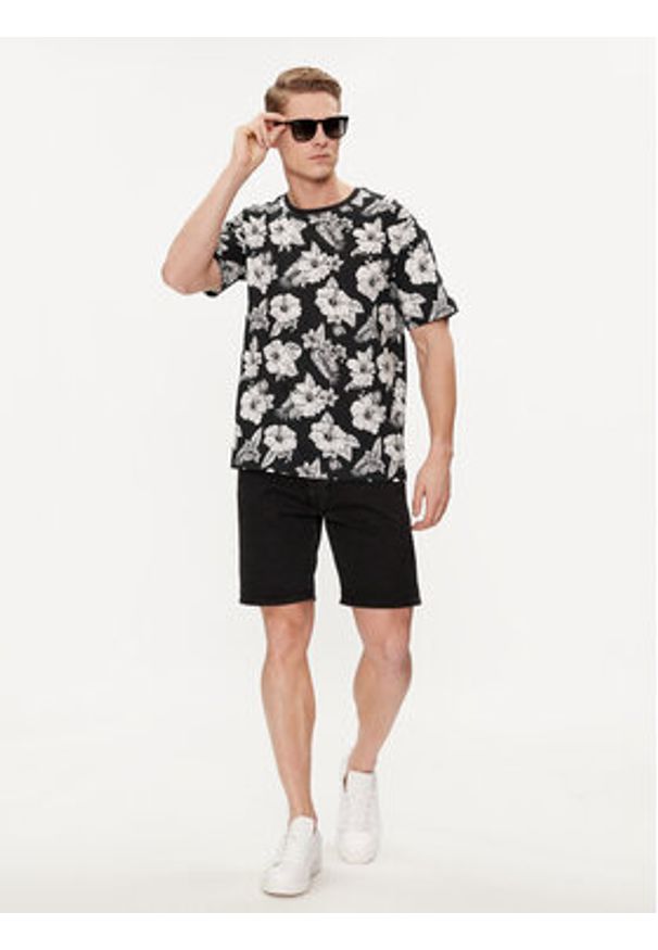 Jack & Jones - Jack&Jones T-Shirt Guru 12249188 Czarny Standard Fit. Kolor: czarny. Materiał: bawełna