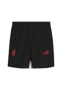 Puma - Męskie szorty AC Milan ftblARCHIVE PUMA. Kolor: czerwony, czarny, wielokolorowy. Wzór: aplikacja. Sport: piłka nożna