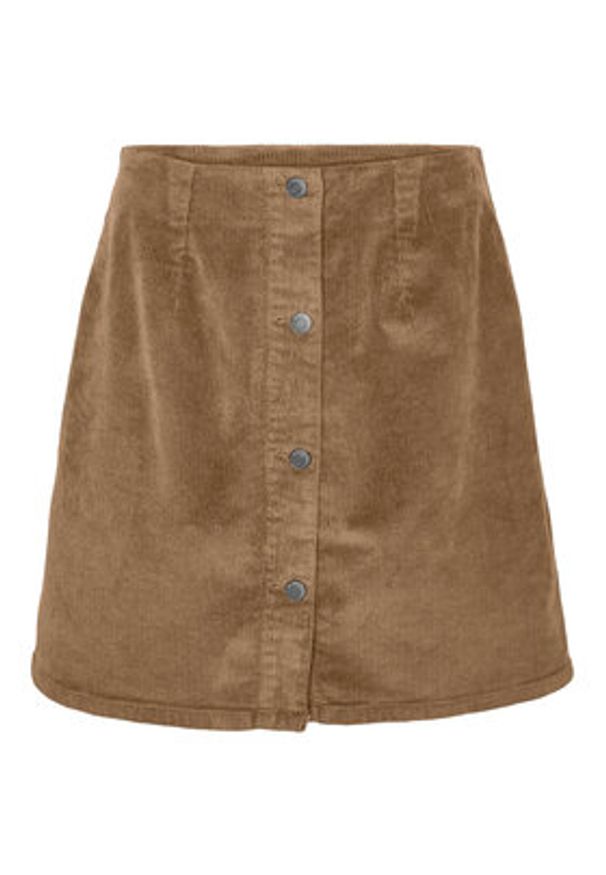 Vero Moda Spódnica mini Etta 10315342 Beżowy Regular Fit. Kolor: beżowy. Materiał: bawełna