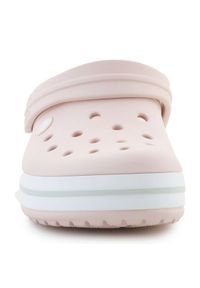 Klapki Crocs Crocband 11016-6UR różowe. Okazja: na co dzień. Kolor: różowy. Materiał: materiał. Styl: casual, klasyczny #6