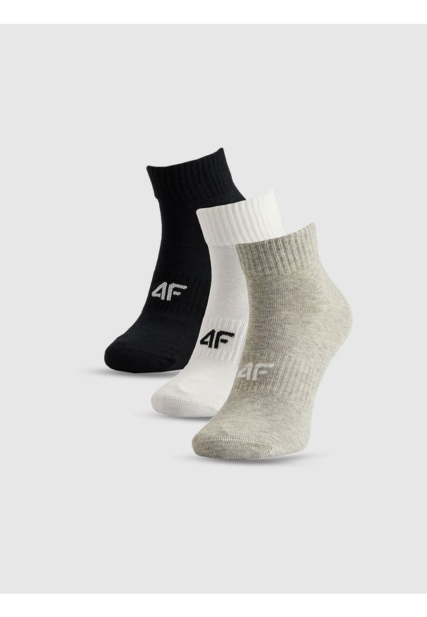 4f - 4F Skarpetki krótkie (3-pack) damskie - multikolor 35-38. Kolor: wielokolorowy. Materiał: dzianina, bawełna. Sport: fitness, turystyka piesza