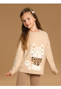 Sinsay - Strukturalny sweter z motywem zwierzęcym - beżowy. Kolor: beżowy. Wzór: motyw zwierzęcy #1