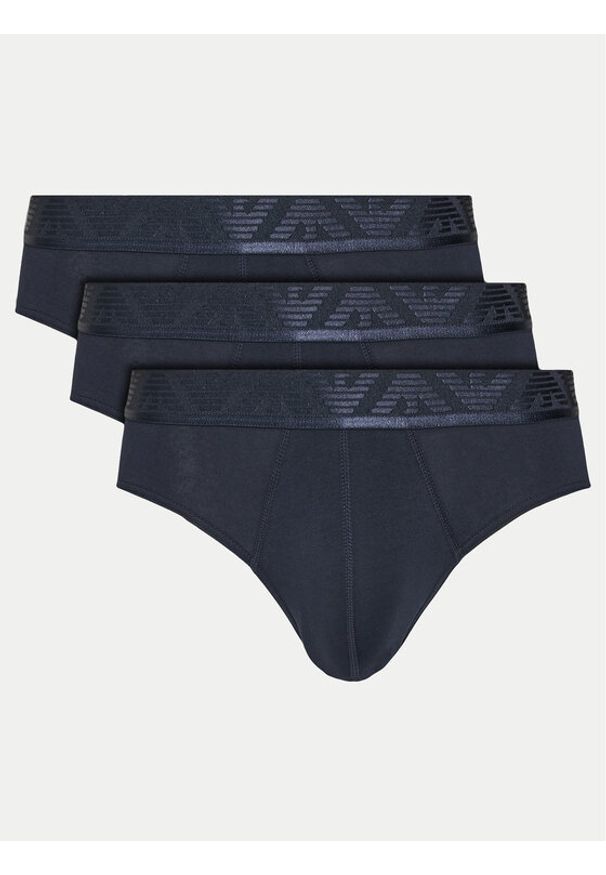 Emporio Armani Underwear Komplet 3 par slipów EM000258 AF10780 MB139 Granatowy. Kolor: niebieski. Materiał: bawełna
