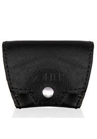 Skórzana bilonówka, portfel na monety czarny Solier SA10. Kolor: czarny. Materiał: skóra #1