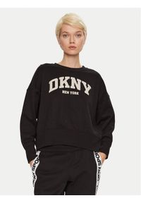 DKNY Sport Bluza DP4T9944 Czarny Loose Fit. Kolor: czarny. Materiał: syntetyk. Styl: sportowy