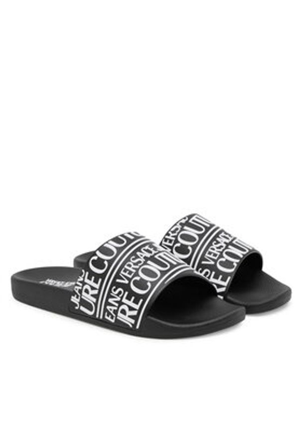 Versace Jeans Couture Klapki 79YA3SQ1 71352 899 Czarny. Kolor: czarny