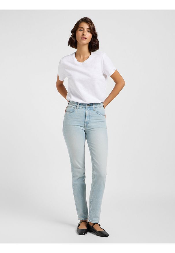 Lee - LEE DAMSKIE SPODNIE JEANSOWE LEE CAROL LIGHT RAINFALL 112363517