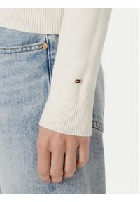TOMMY HILFIGER - Tommy Hilfiger Sweter Full WW0WW52298 Kremowy Regular Fit. Kolor: kremowy. Materiał: bawełna #5