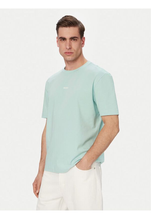 BOSS T-Shirt Tchup 50473278 Turkusowy Relaxed Fit. Kolor: turkusowy. Materiał: bawełna
