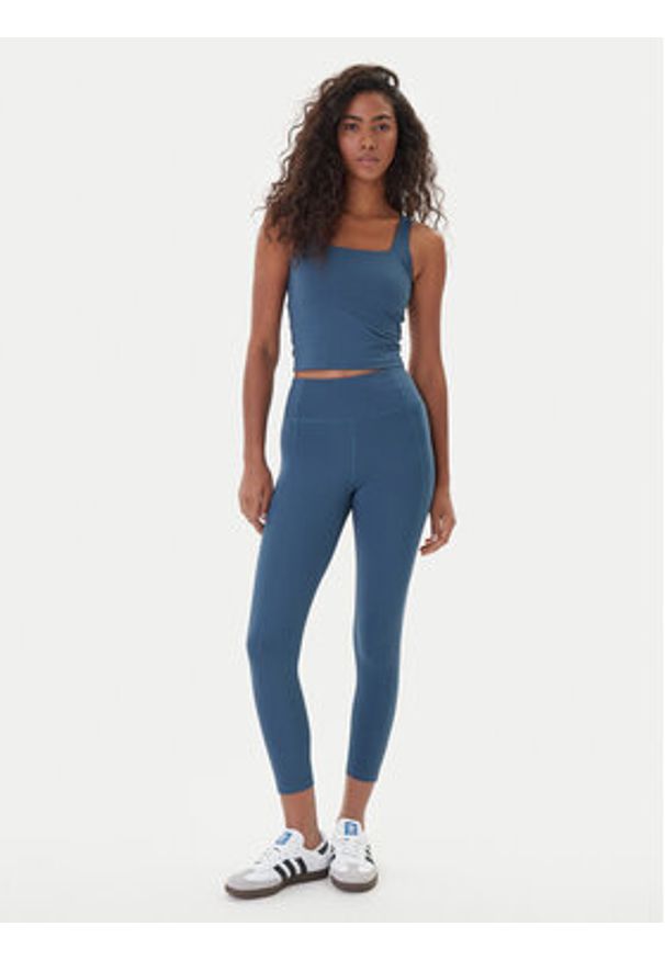 GIRLFRIEND COLLECTIVE - Girlfriend Collective Top Tommy 1045 Granatowy Slim Fit. Kolor: niebieski. Materiał: syntetyk