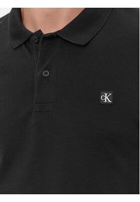 Calvin Klein Jeans Polo Embro Badge J30J325269 Czarny Slim Fit. Typ kołnierza: polo. Kolor: czarny. Materiał: bawełna