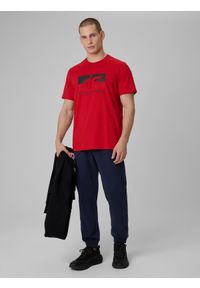 4f - 4F Spodnie dresowe joggery męskie - granatowe 3XL. Kolor: niebieski. Materiał: dresówka. Sport: fitness #1