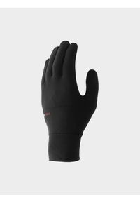 4f - 4F Rękawiczki dzianinowe Touch Screen uniseks - czarne L. Kolor: czarny. Materiał: dzianina. Sezon: jesień, zima. Styl: casual #1