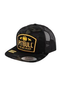 PITBULL - Czapka z daszkiem PitBull Mesh Dogs Flat Snapback Trucker Cap - 629011918900. Kolor: czarny. Materiał: mesh