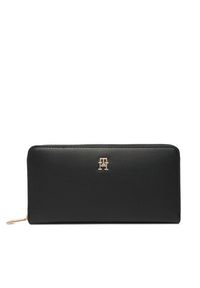 TOMMY HILFIGER - Tommy Hilfiger Zestaw portfel i brelok Lgr Za + Charm AW0AW18040 Czarny. Kolor: czarny. Materiał: skóra #3