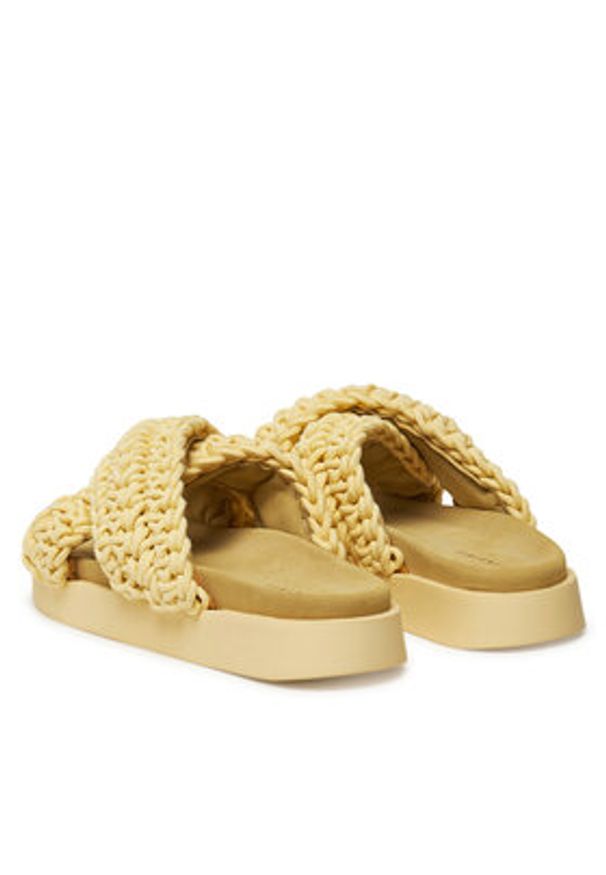 Inuikii Klapki Woven 70104-105 Żółty. Kolor: żółty. Materiał: materiał