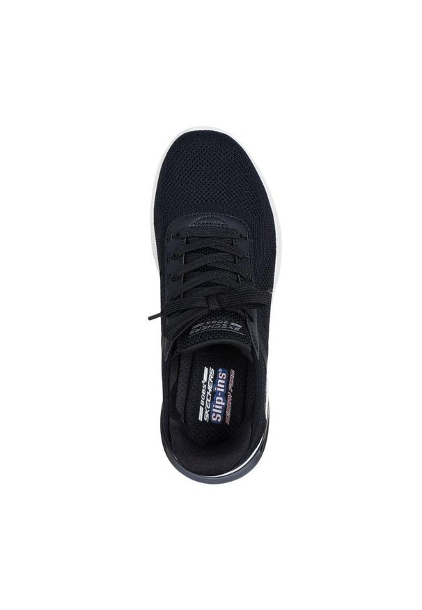 skechers - Damskie BOBS ARC WAVES 2.0 NOW IT Slip-On Czarny. Okazja: na co dzień. Zapięcie: bez zapięcia. Kolor: czarny. Materiał: poliester, materiał. Model: Skechers Sport