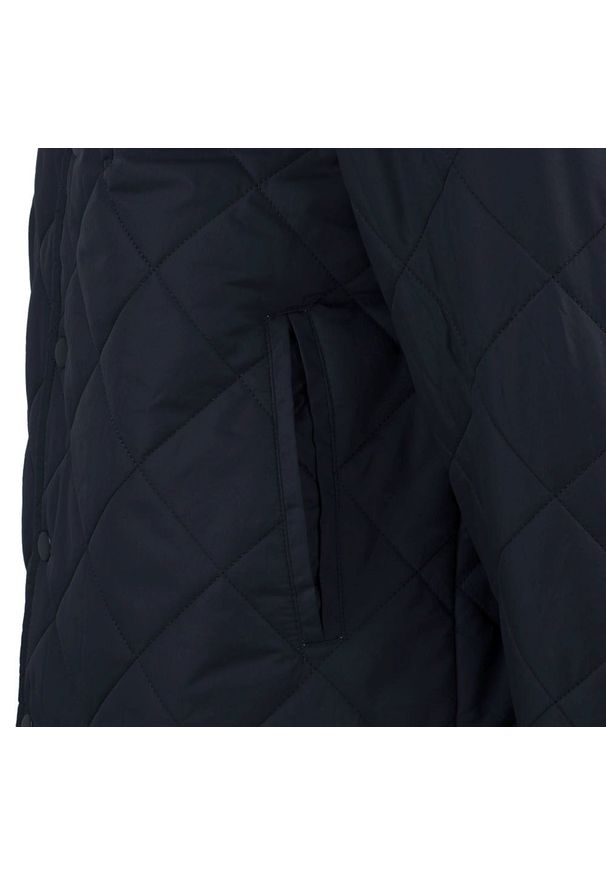 Przejściowa (Delikatnie Ocieplona) Kurtka Pikowana - Brave Soul - Granatowa. Kolor: niebieski. Materiał: tkanina, poliester. Sezon: zima, wiosna, jesień