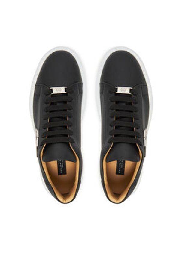 Philipp Plein - PHILIPP PLEIN Sneakersy PAES MSC4022 Czarny. Kolor: czarny. Materiał: skóra