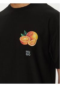 Hugo - HUGO T-Shirt Dartiee 50537576 Czarny Oversize. Kolor: czarny. Materiał: bawełna #4