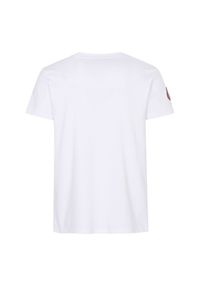 Ochnik - T-shirt męski. Kolor: biały. Materiał: bawełna. Wzór: aplikacja, nadruk. Styl: klasyczny