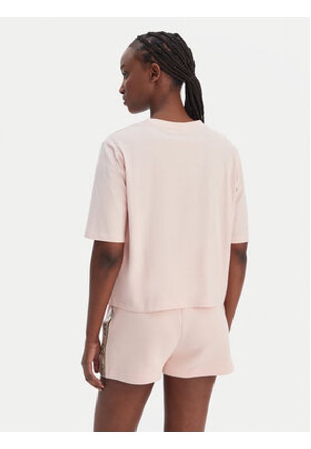 Guess T-Shirt V4BI21 I3Z14 Różowy Relaxed Fit. Kolor: różowy. Materiał: bawełna