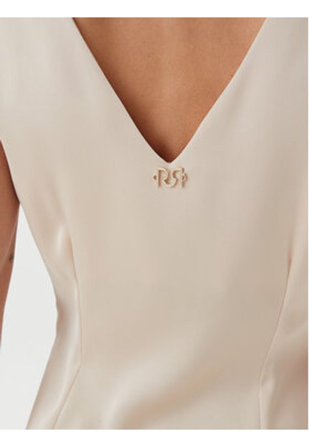 Rinascimento Sukienka koktajlowa CFC0122928003 Beżowy Regular Fit. Kolor: beżowy. Materiał: syntetyk. Styl: wizytowy