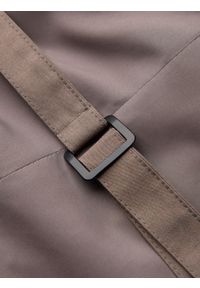 Ombre Clothing - Kamizelka męska garniturowa bez klap - beżowa V2. Kolor: beżowy. Materiał: tkanina, poliester. Wzór: gładki, jednolity. Styl: elegancki #9