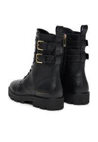 TOMMY HILFIGER - Tommy Hilfiger Botki Biker Laceup FW0FW08986 Czarny. Kolor: czarny. Materiał: skóra #4