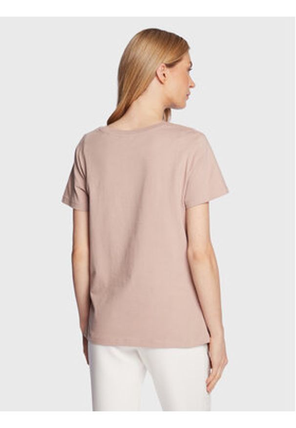 Guess T-Shirt Adele V2YI07 K8HM0 Różowy Regular Fit. Kolor: różowy. Materiał: bawełna