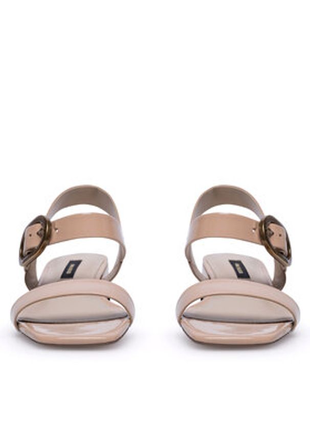 Gino Rossi Sandały TERANOVA-113494 Beżowy. Kolor: beżowy. Materiał: lakier, skóra