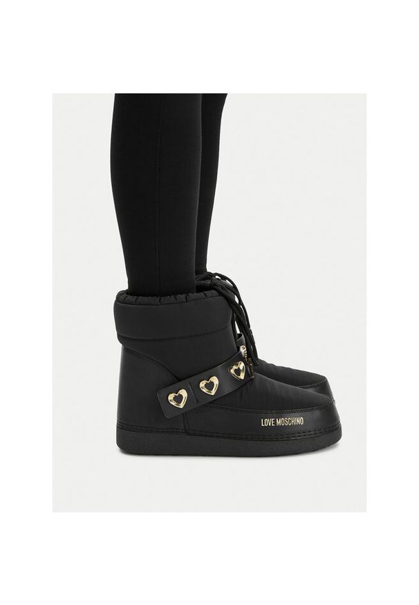 Love Moschino - Śniegowce LOVE MOSCHINO. Kolor: czarny