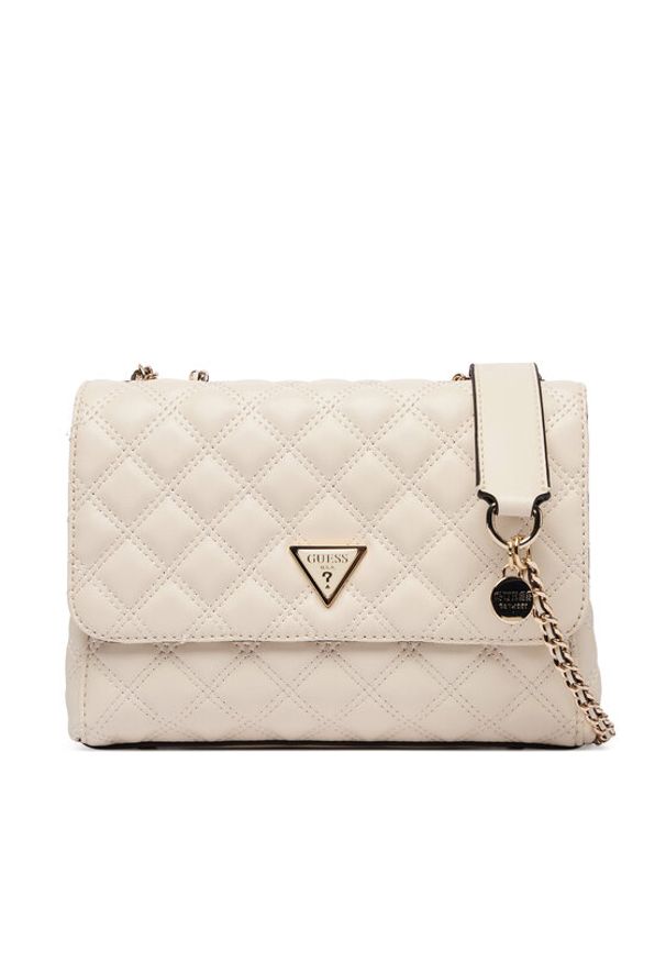 Guess Torebka Giully II HWQG96 73200 Kremowy. Kolor: kremowy. Materiał: skórzane