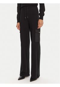 Liu Jo Sport Spodnie dzianinowe TF5041 MS75L Czarny Regular Fit. Kolor: czarny. Materiał: syntetyk
