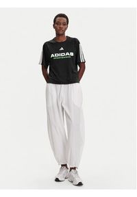 Adidas - adidas T-Shirt Tiro x Common Goal Jacquard JL9212 Czarny Loose Fit. Kolor: czarny. Materiał: syntetyk