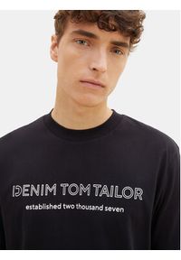 Tom Tailor Denim T-Shirt 1037683 Czarny Regular Fit. Kolor: czarny. Materiał: bawełna #3