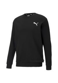 Bluza Puma Ess Logo Crew, Mężczyźni. Kolor: biały, czarny, wielokolorowy. Materiał: bawełna, dresówka, materiał