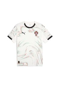 Puma - Męska koszulka wyjazdowa Portugalia 2025 PUMA White Black. Kolor: czarny, wielokolorowy, biały