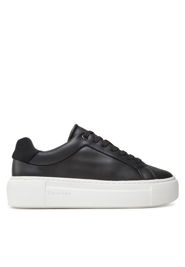 Calvin Klein Sneakersy Ff Cupsole Lace Up Lth HW0HW02570 Czarny. Kolor: czarny. Materiał: skóra